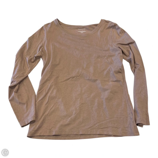 Top Long Sleeve By Tahari In Brown, Size: M