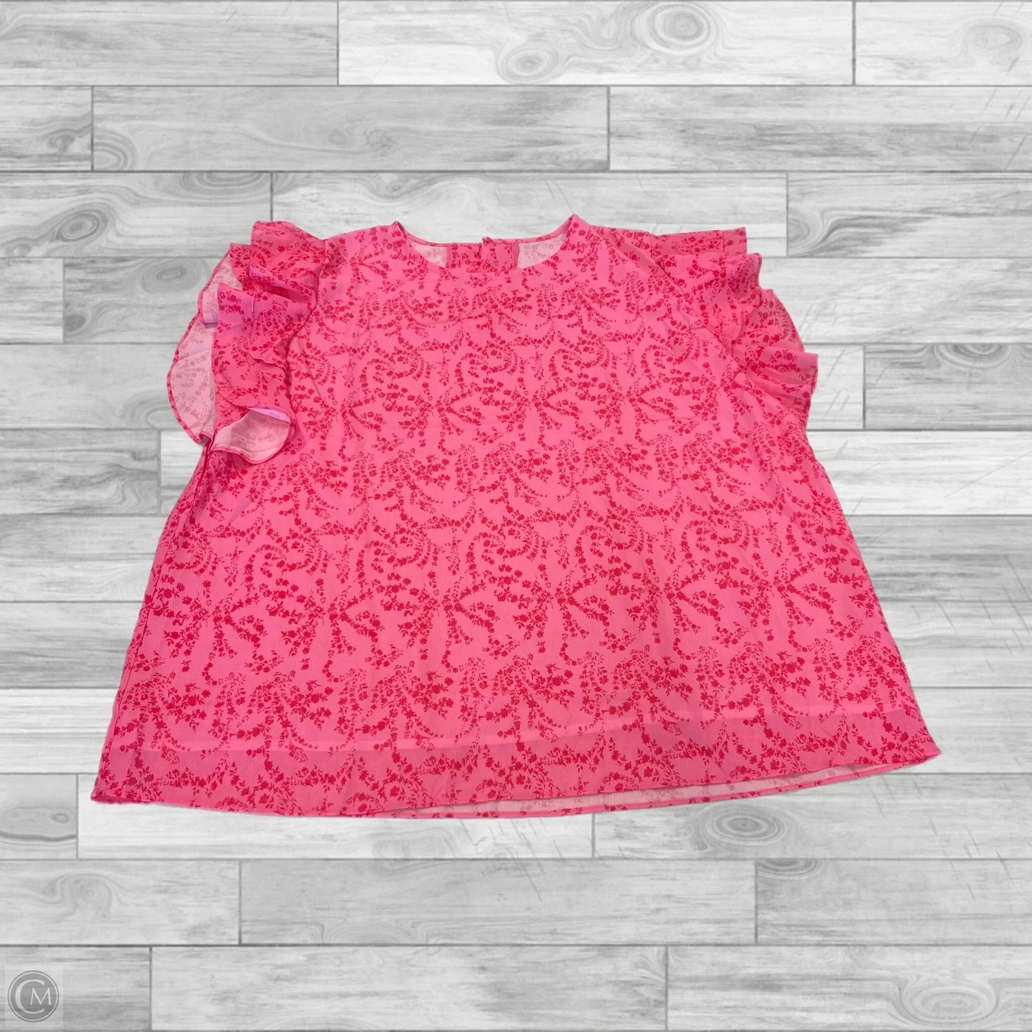 Top Short Sleeve By Clothes Mentor In Pink, Size: 2x