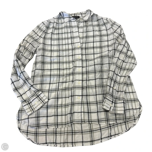 Top Long Sleeve By Lord And Taylor In Plaid Pattern, Size: M