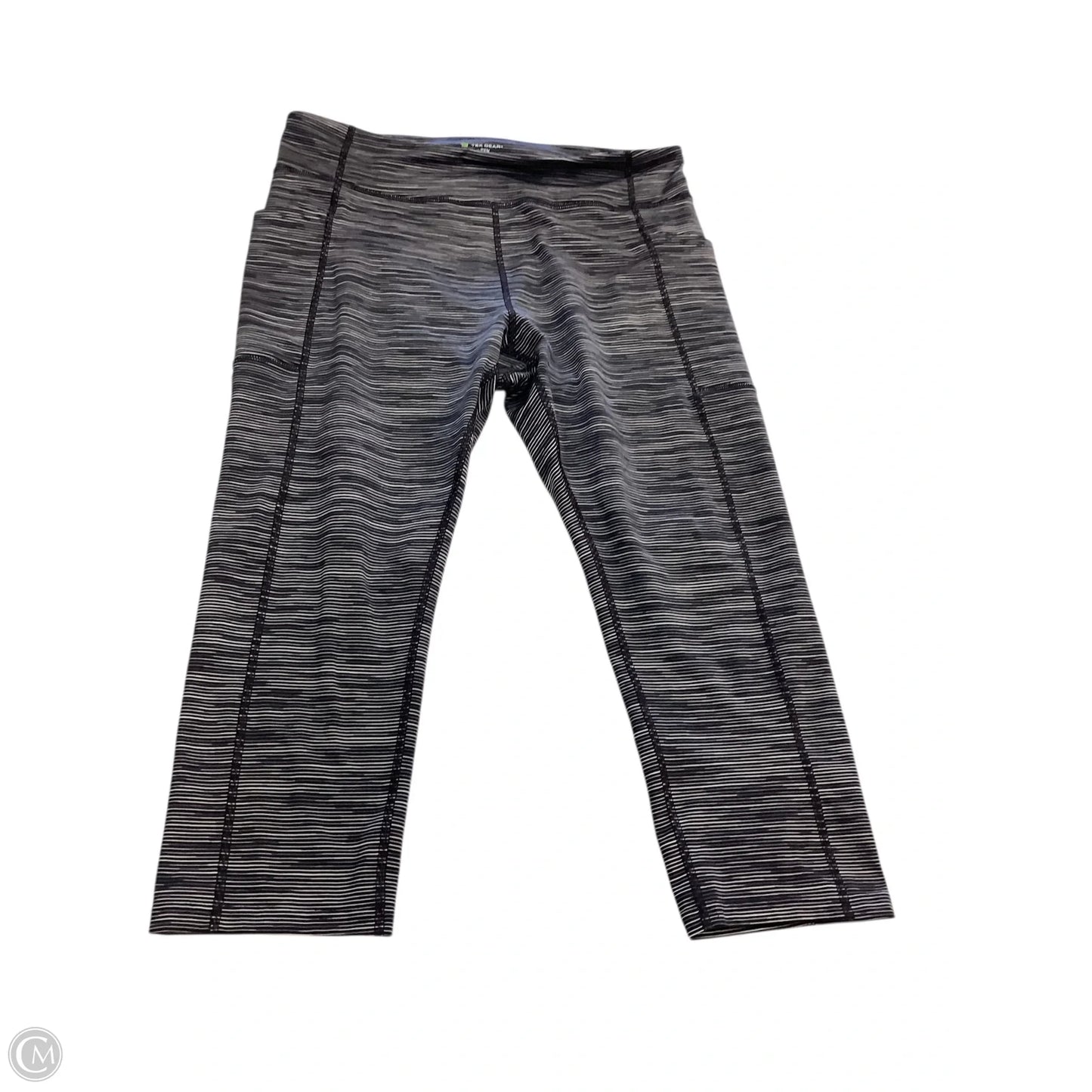 Athletic Capris By Tek Gear In Striped Pattern, Size: Xxl