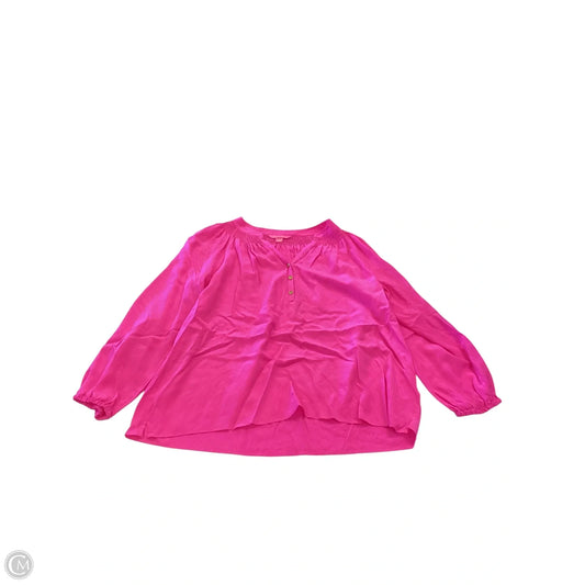Top Long Sleeve Designer By Lilly Pulitzer In Pink, Size: Xl