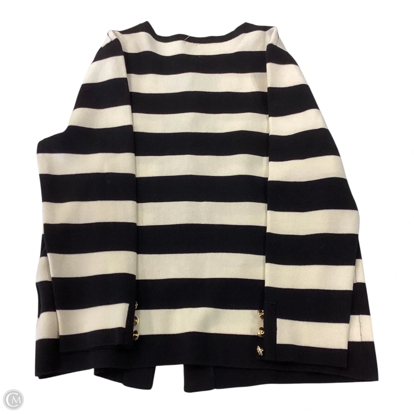 Cardigan By Anne Klein In Striped Pattern, Size: M