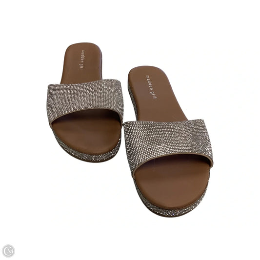 Sandals Flats By Madden Girl In Silver, Size: 8.5