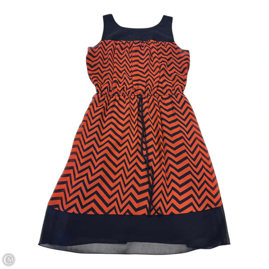 Dress Casual Midi By Enfocus In Blue & Orange, Size: 6