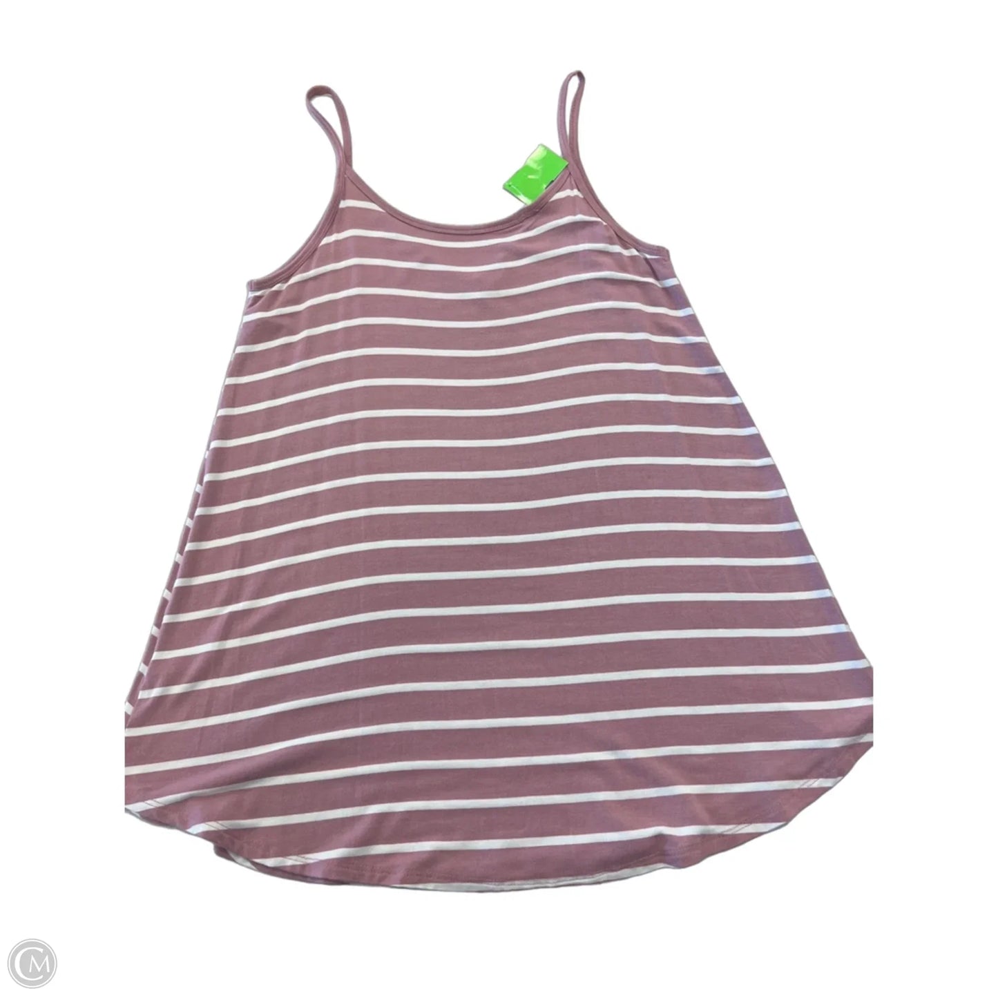 Top Sleeveless By Zenana In Pink & White, Size: M