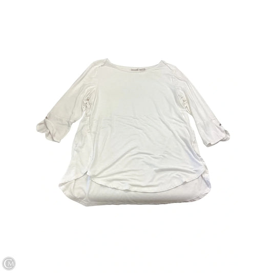 Top 3/4 Sleeve By Chicos In White, Size: M