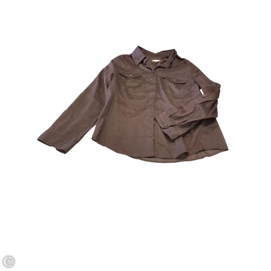 Top Long Sleeve By Chicos In Brown, Size: M
