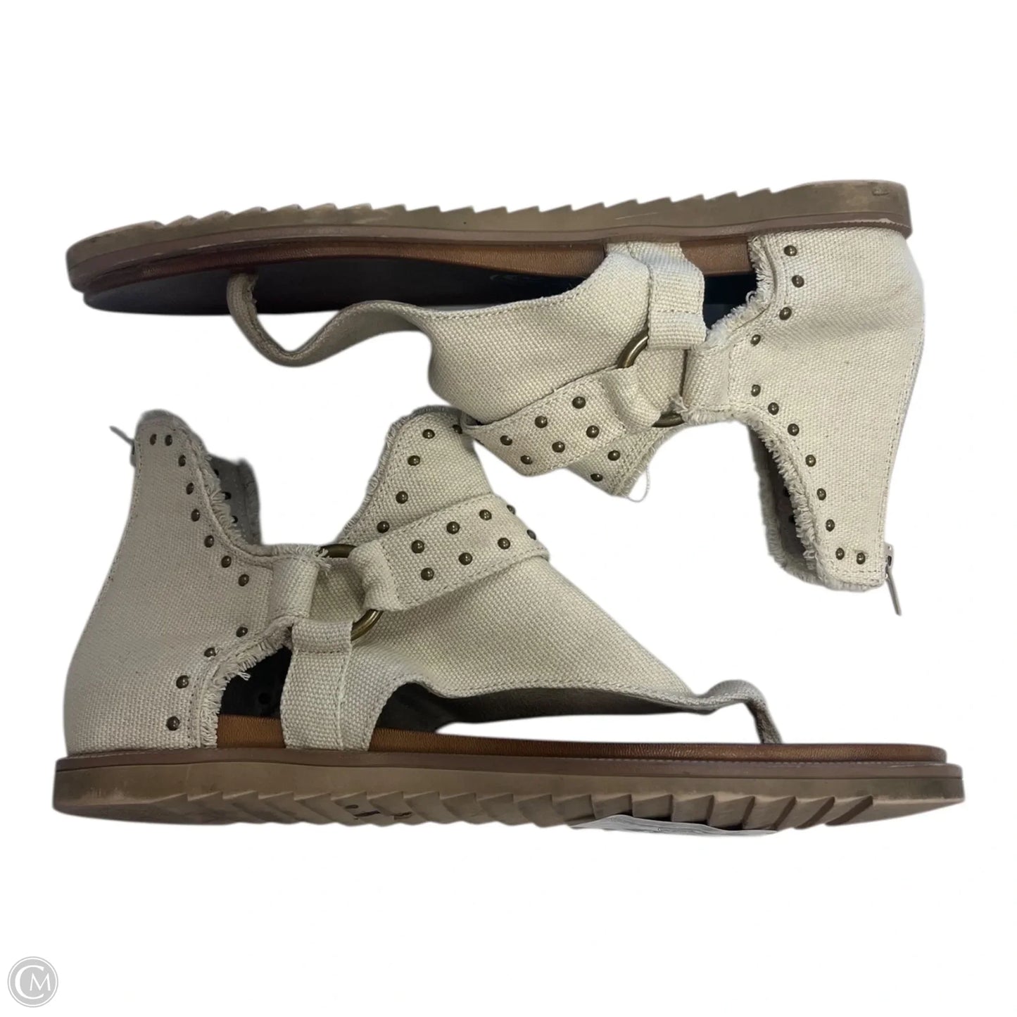 Sandals Flats By Very G In Cream, Size: 10