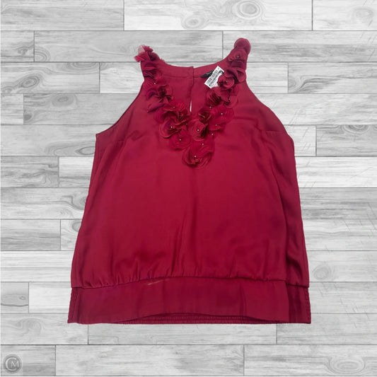 Top Sleeveless By White House Black Market In Maroon, Size: M