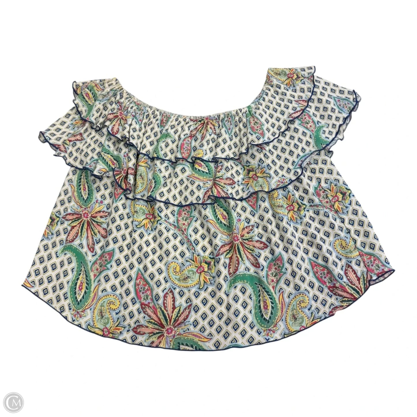 Top Sleeveless By Zara In Floral Print, Size: S