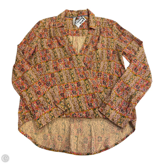 Top 3/4 Sleeve By Pilcro In Floral Print, Size: Xxs