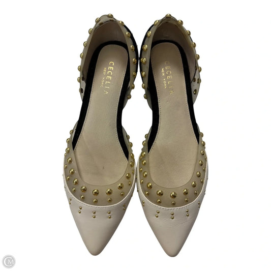 Shoes Flats By Clothes Mentor In Black & Cream, Size: 7.5