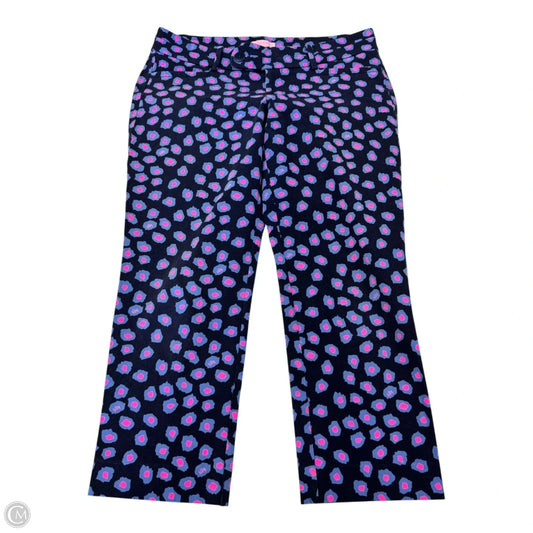 Capris Designer By Lilly Pulitzer In Blue & Purple, Size: 10