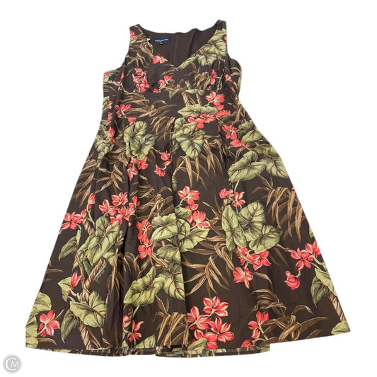 Dress Casual Midi By Jones New York In Floral Print, Size: 14