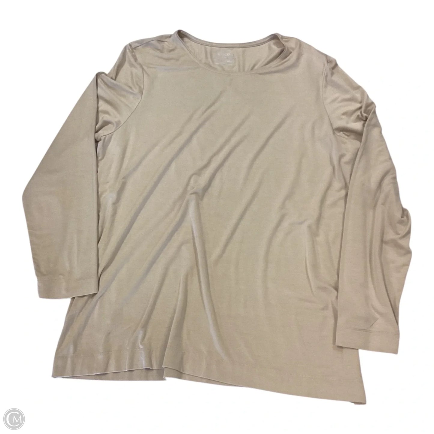 Top Long Sleeve Basic By Chicos In Beige, Size: Xl