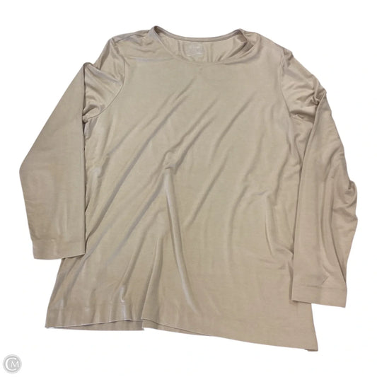 Top Long Sleeve Basic By Chicos In Beige, Size: Xl