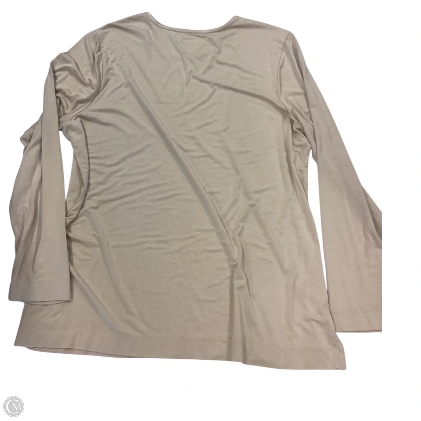 Top Long Sleeve Basic By Chicos In Beige, Size: Xl