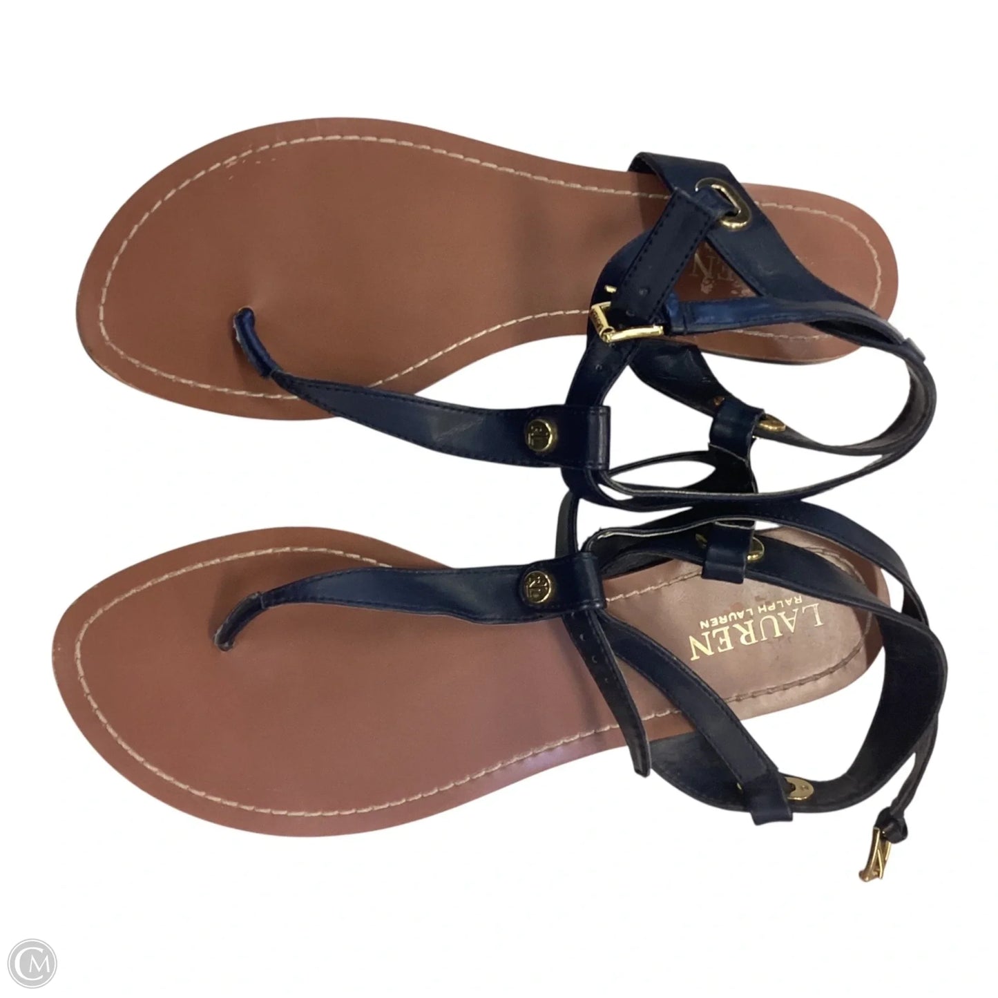 Sandals Flats By Ralph Lauren In Navy, Size: 10