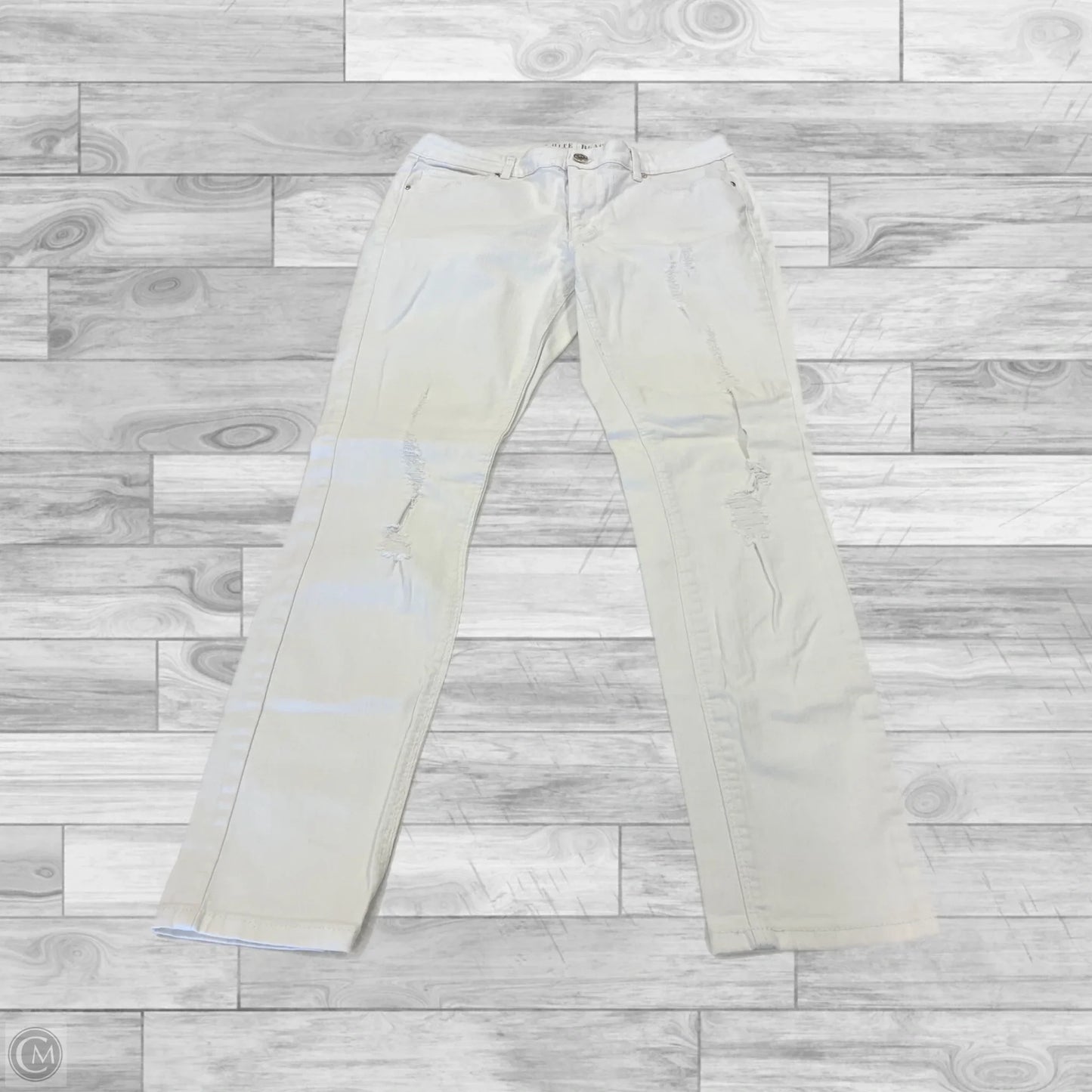 Jeans Straight By White House Black Market In White, Size: 8
