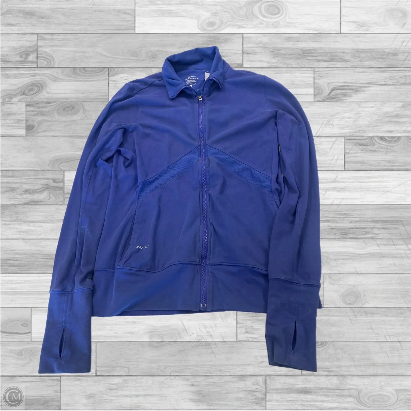 Athletic Jacket By Nike In Purple, Size: M