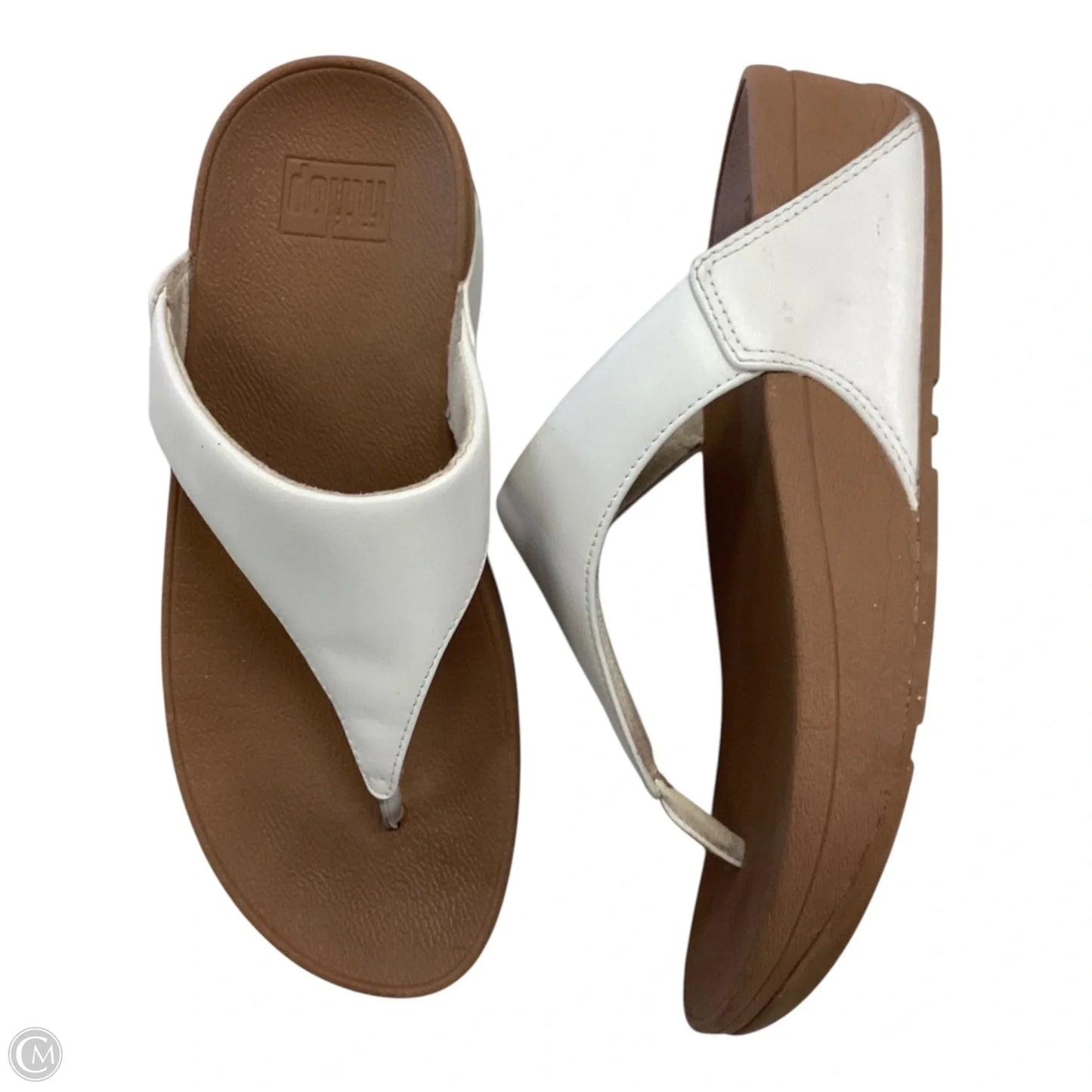 Sandals Flip Flops By Fitflop In White, Size: 5