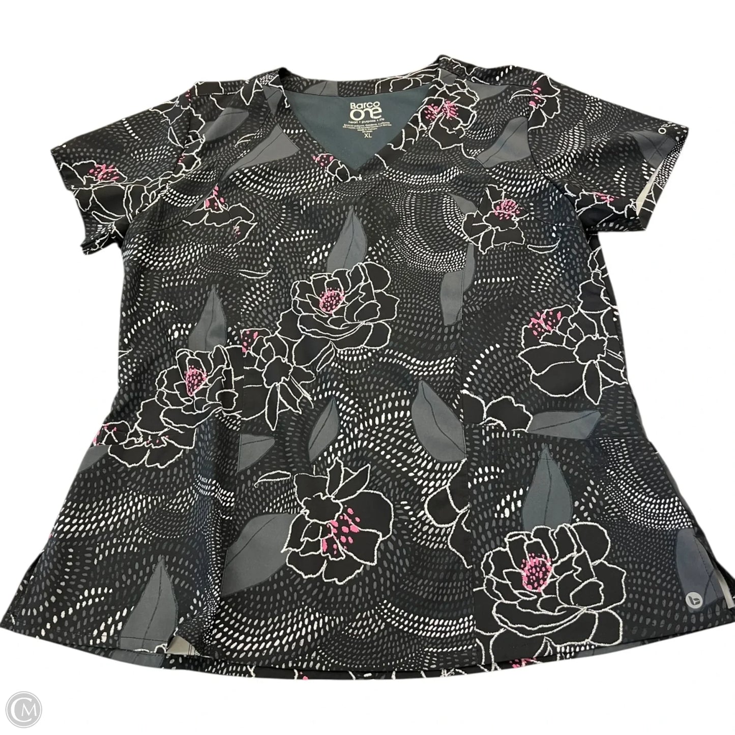 Top Short Sleeve By Clothes Mentor In Floral Print, Size: Xl