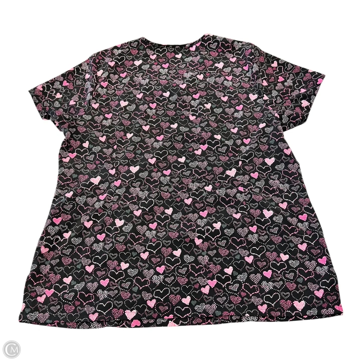 Top Short Sleeve By Clothes Mentor In Black & Pink, Size: L