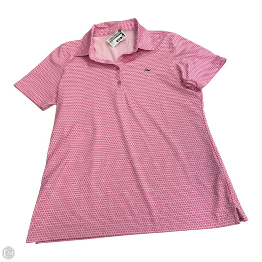 Top Short Sleeve By Vineyard Vines In Pink, Size: S