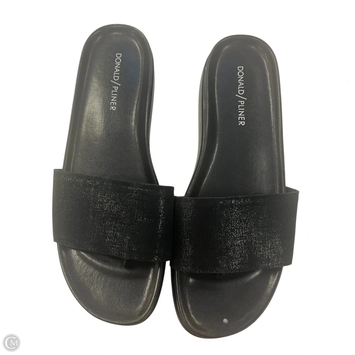Sandals Flip Flops By Donald Pliner In Black, Size: 8.5