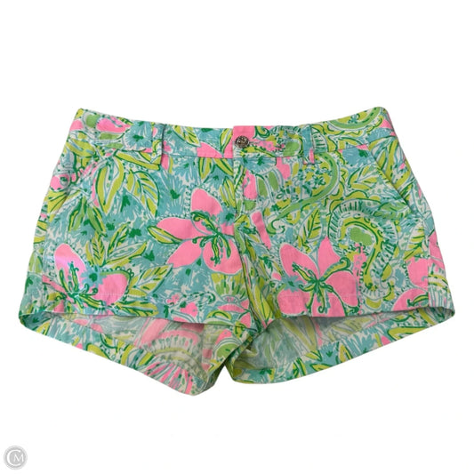 Shorts Designer By Lilly Pulitzer In Green & Pink, Size: 12