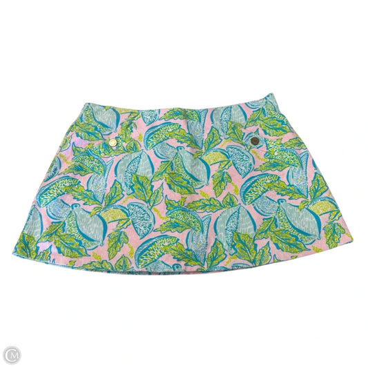 Skort Designer By Lilly Pulitzer In Blue & Green, Size: Xl