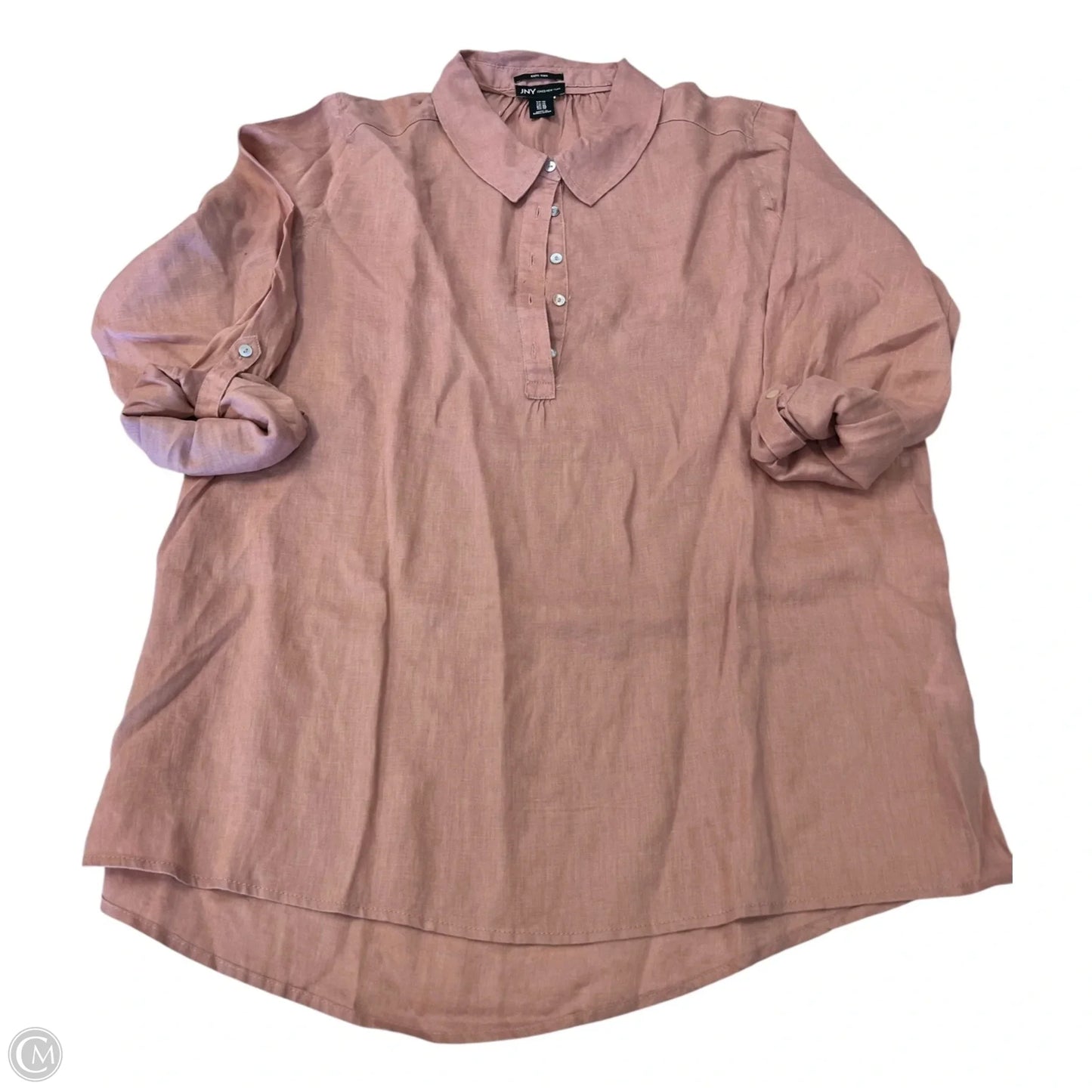 Top 3/4 Sleeve By Jones New York In Mauve, Size: 1x