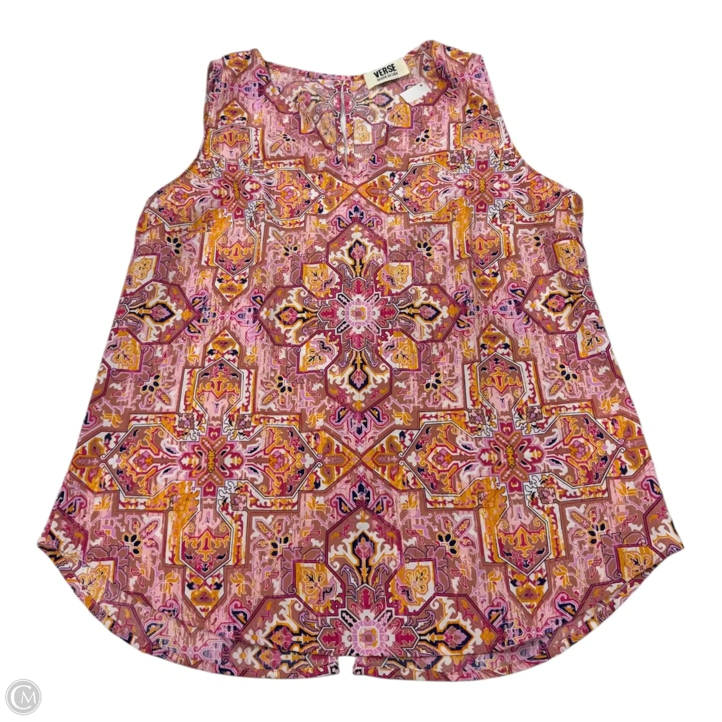 Top Sleeveless By Clothes Mentor In Orange & Pink, Size: M