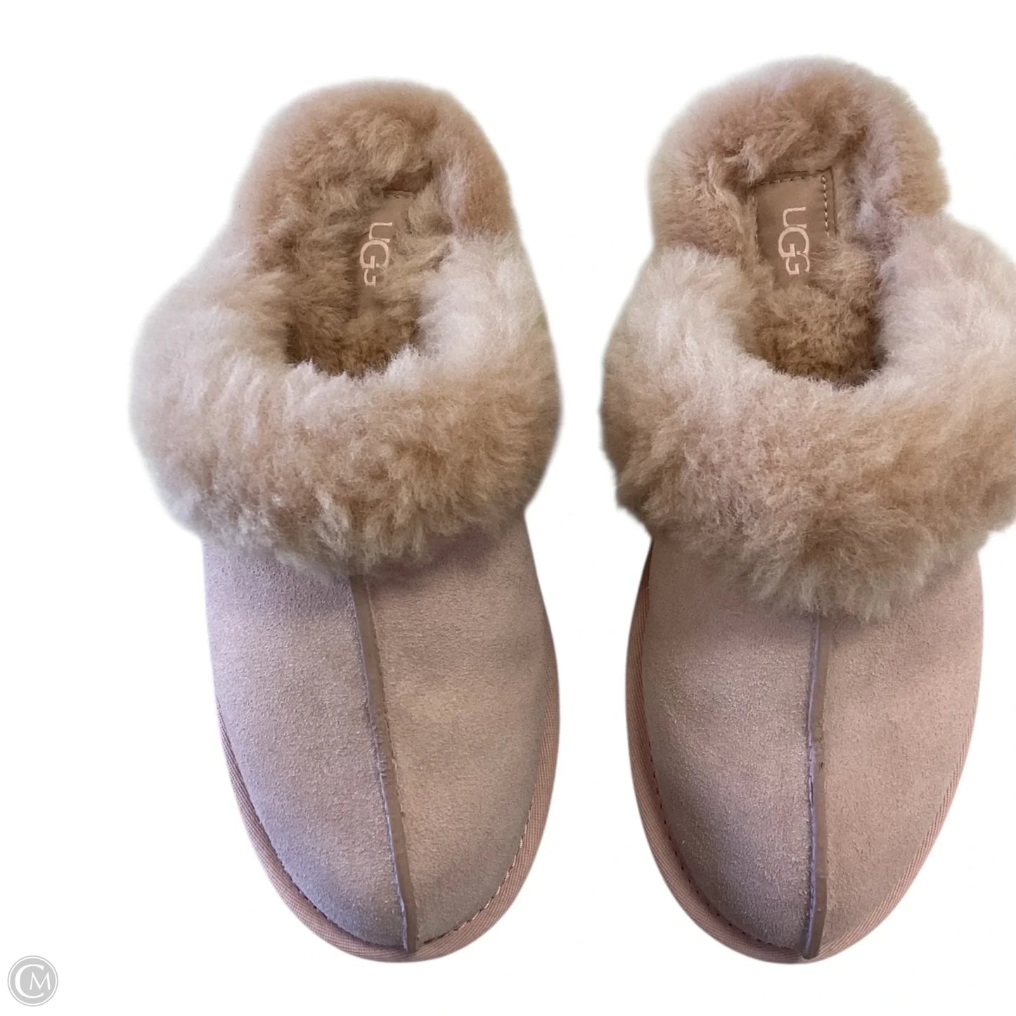 Slippers Designer By Ugg In Pink, Size: 8