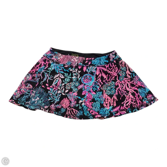 Skort Designer By Lilly Pulitzer In Black & Pink, Size: M