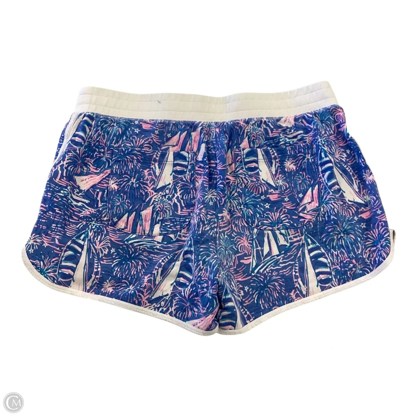 Capris Designer By Lilly Pulitzer In Blue & Green, Size: L