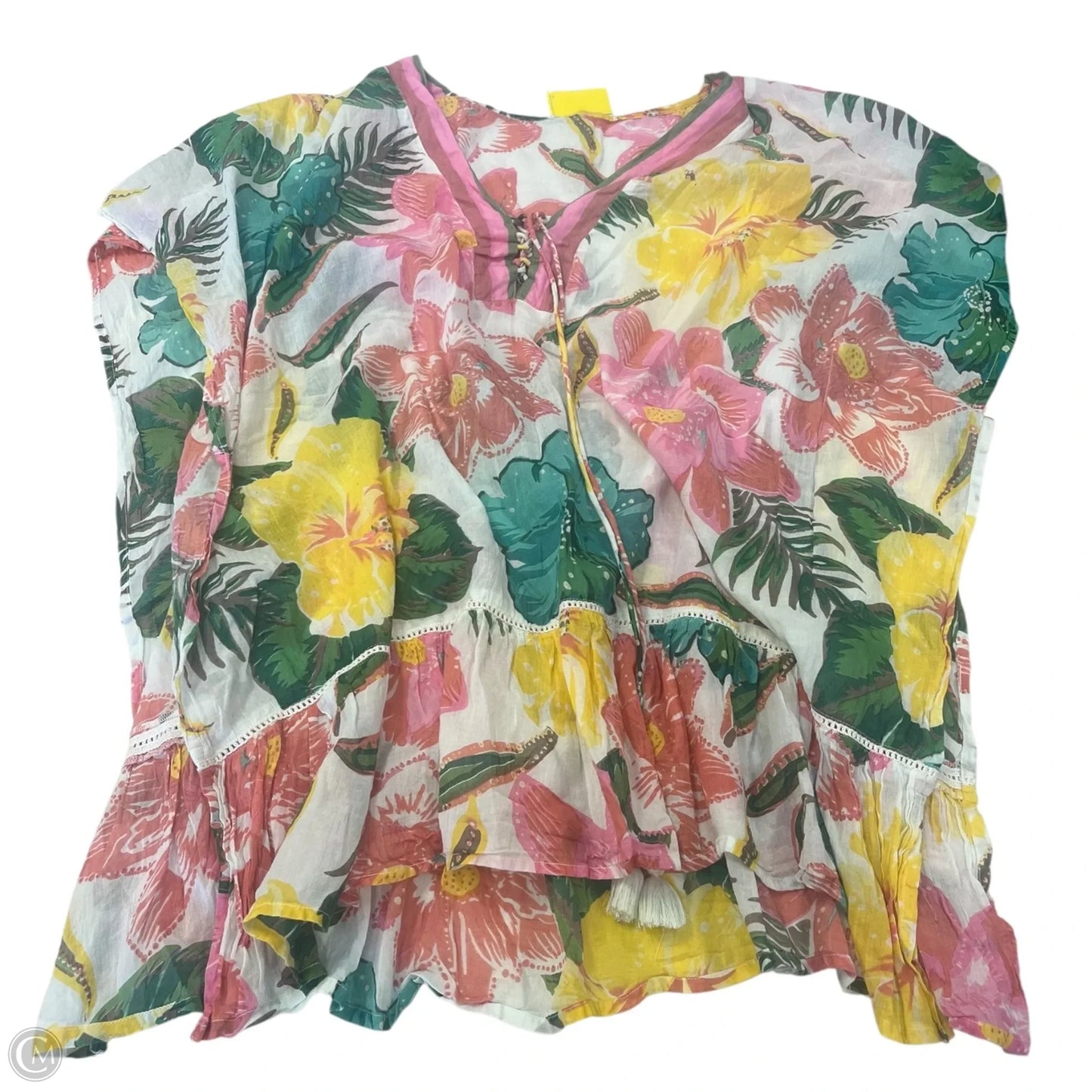 Swimwear Cover-up By Clothes Mentor In Floral Print, Size: Osfm