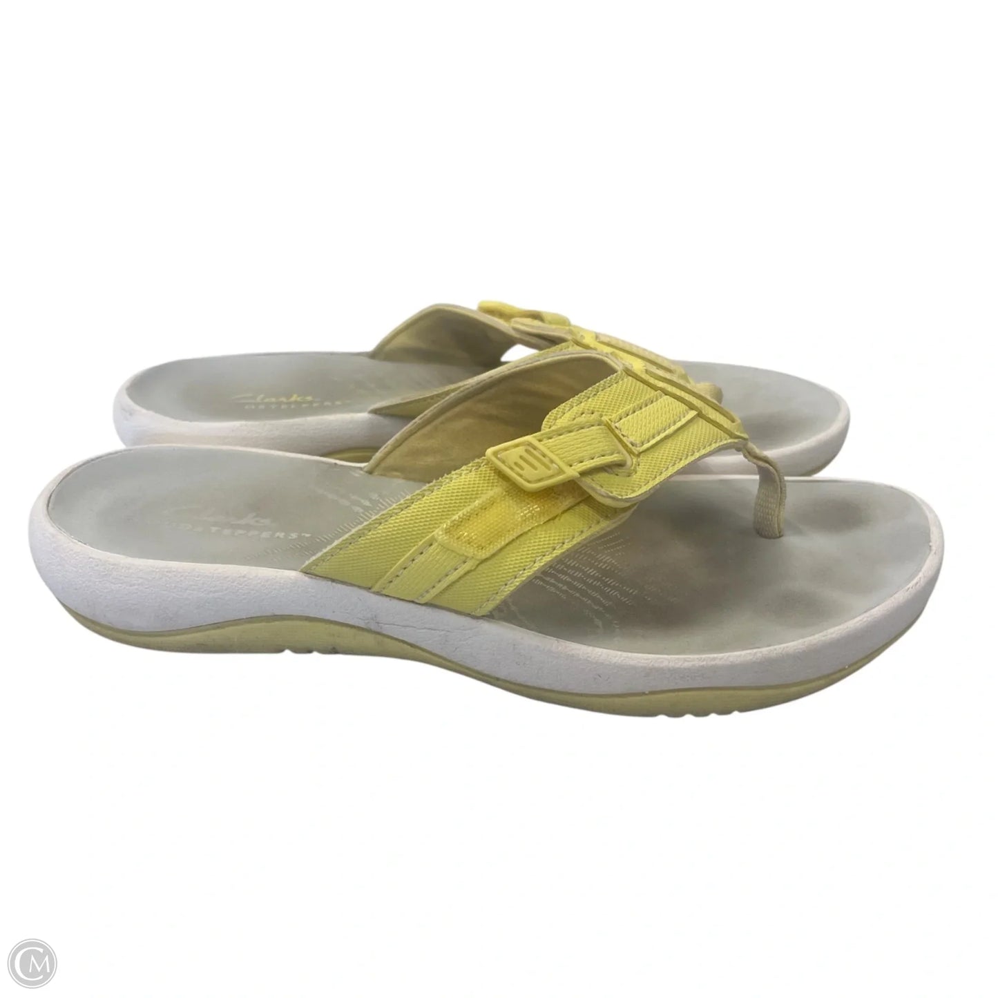 Sandals Flip Flops By Clarks In Yellow, Size: 6