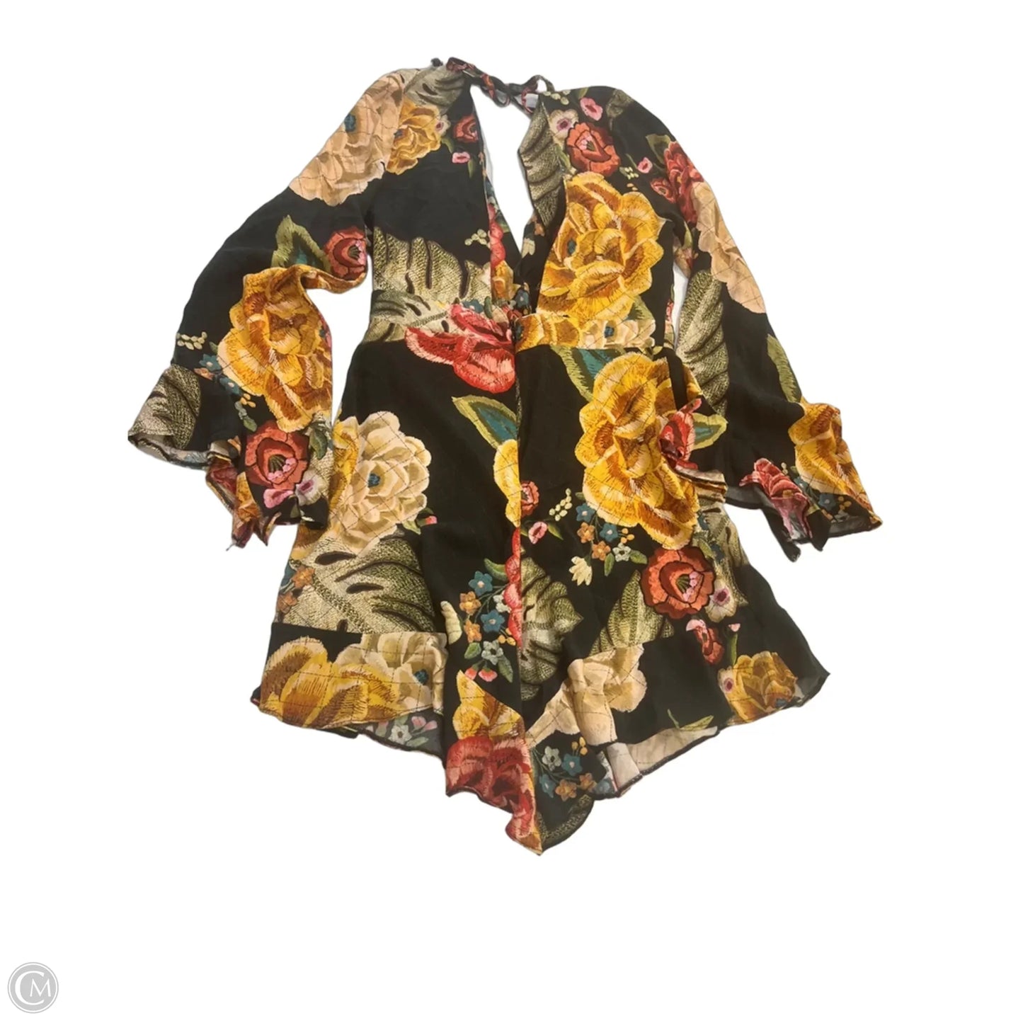Romper By Clothes Mentor In Floral Print, Size: S