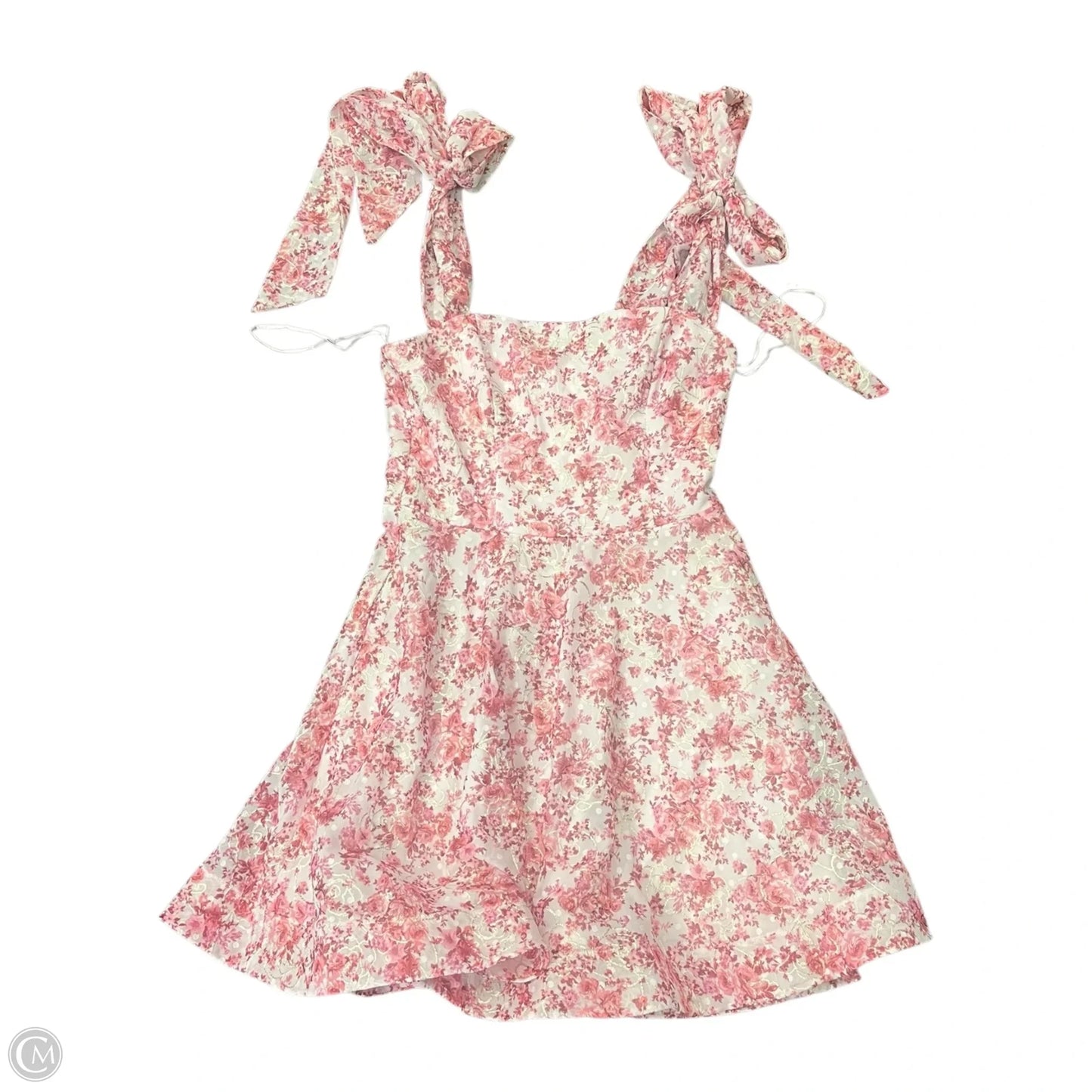 Dress Casual Short By Francesca’s In Gold & Pink, Size: S