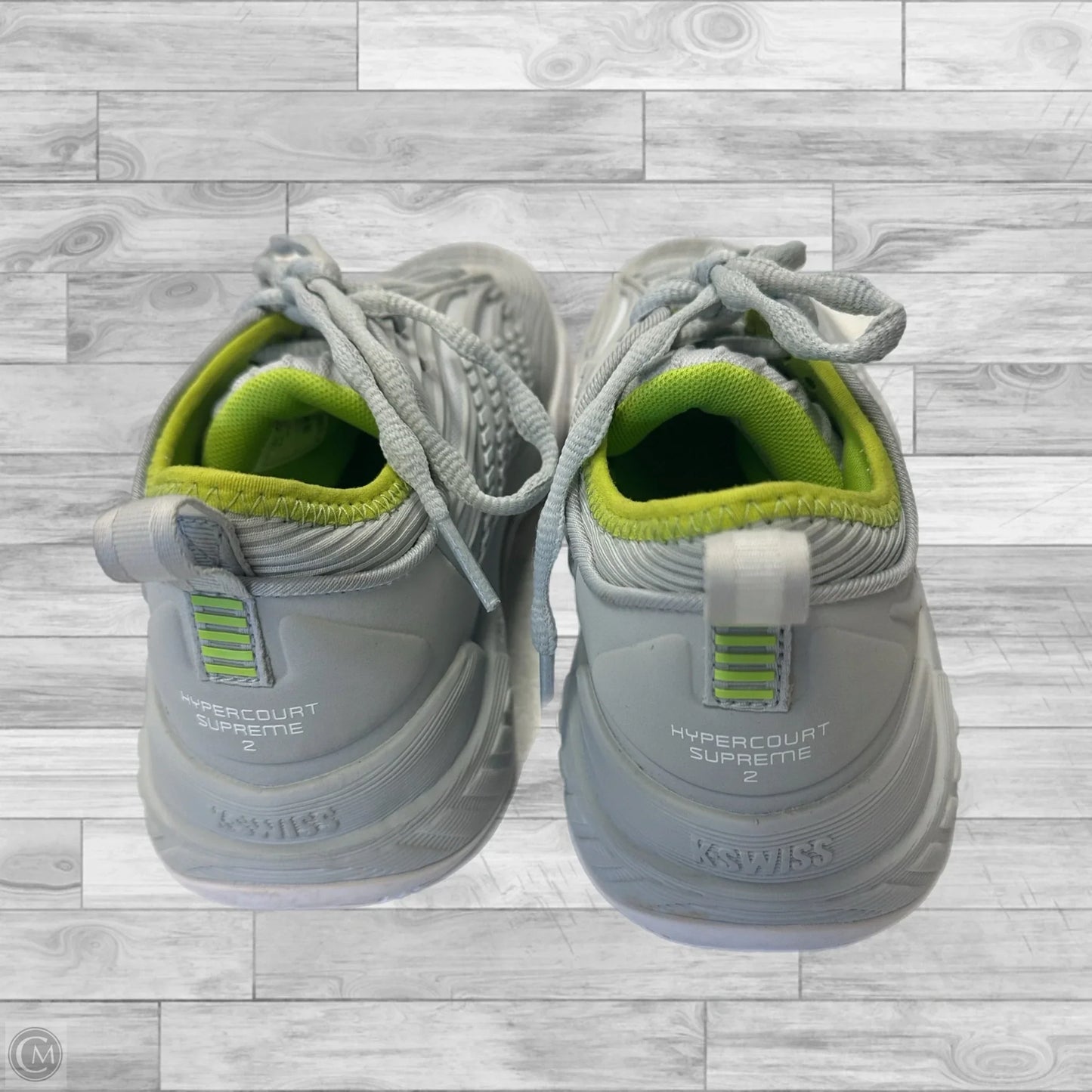 Shoes Athletic By K Swiss In Green & Grey, Size: 6.5