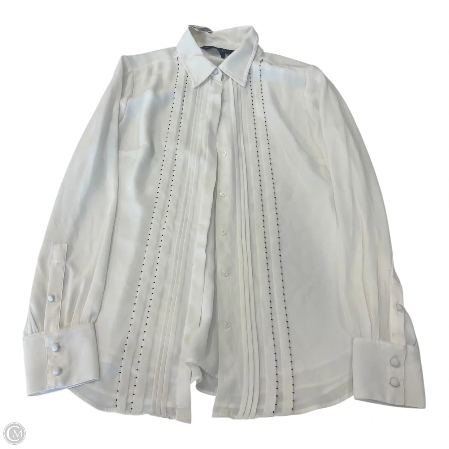 Top Long Sleeve By White House Black Market In Black & White, Size: 0
