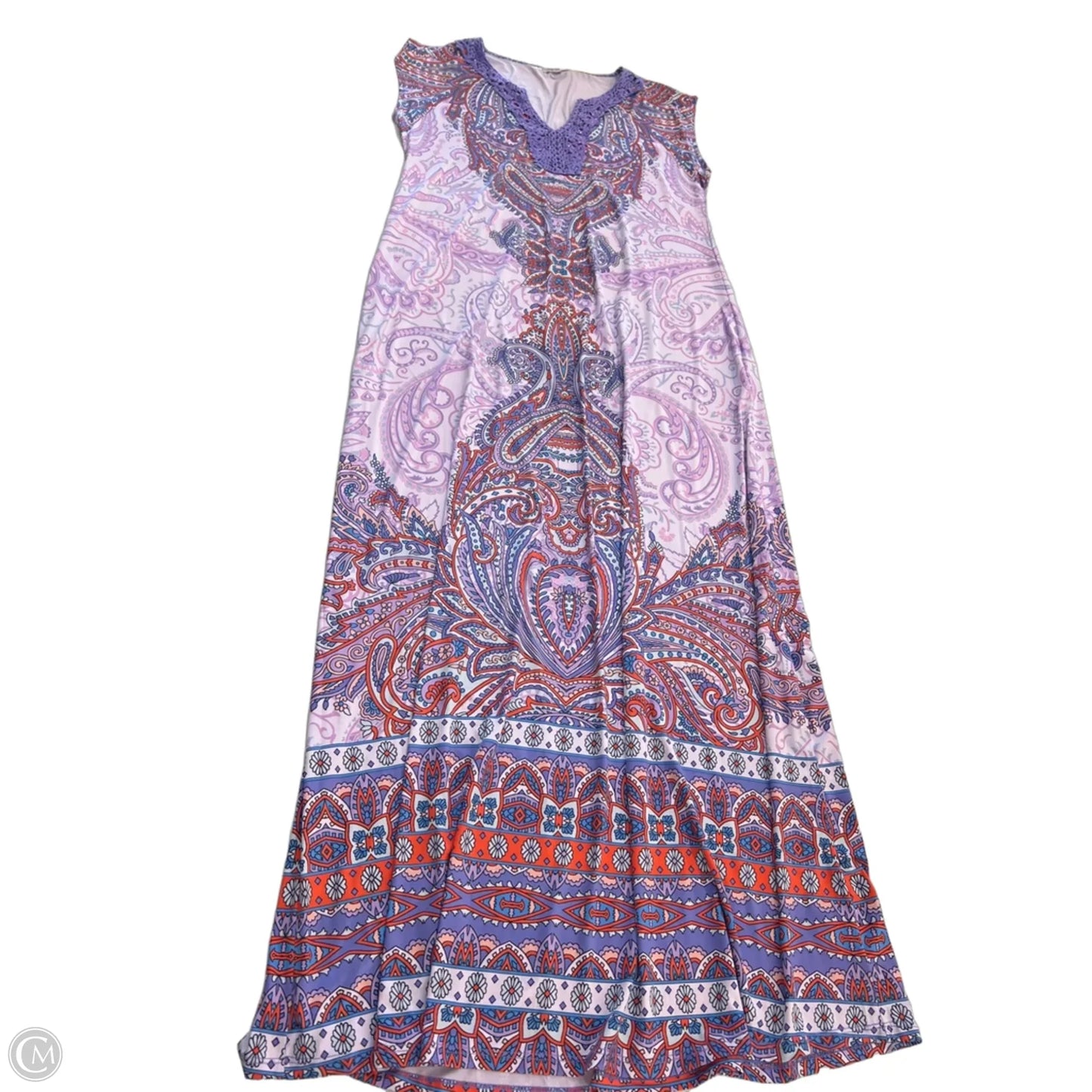 Dress Casual Maxi By One World In Purple, Size: Xl