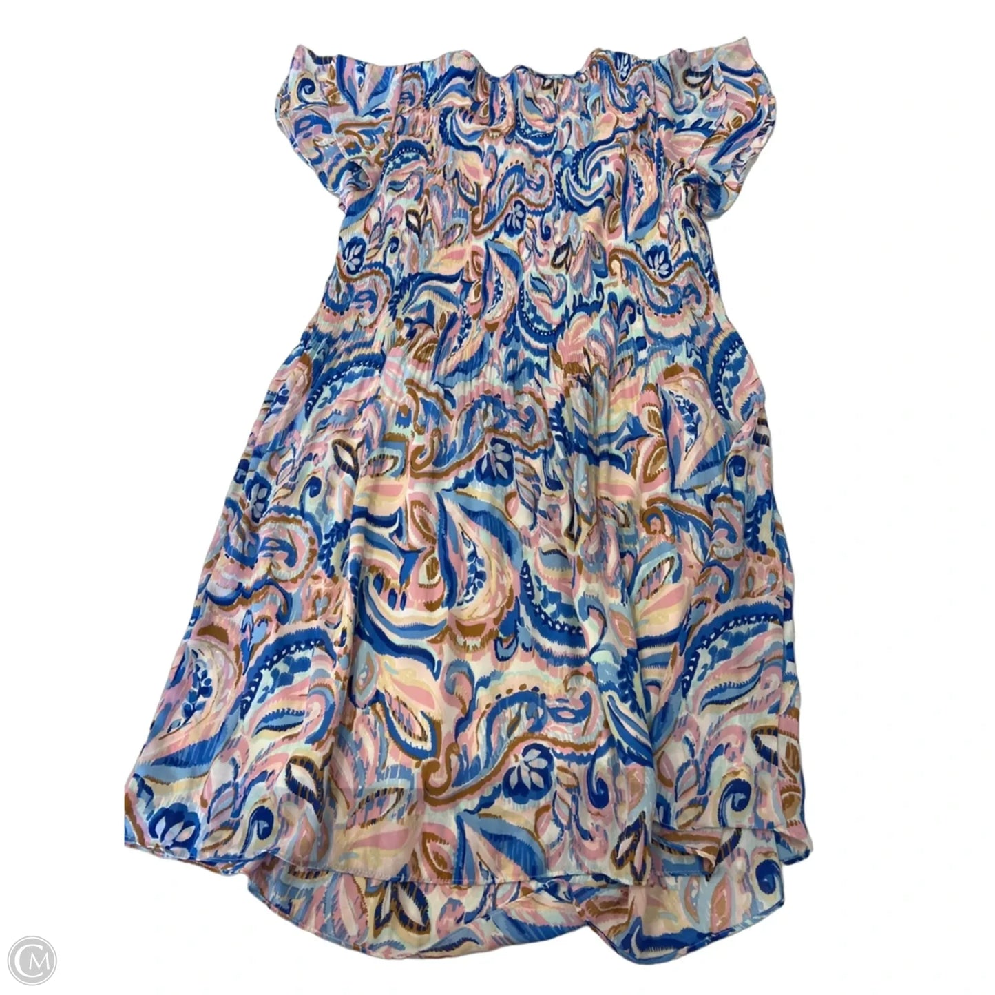 Dress Casual Short By Clothes Mentor In Orange & Pink, Size: L