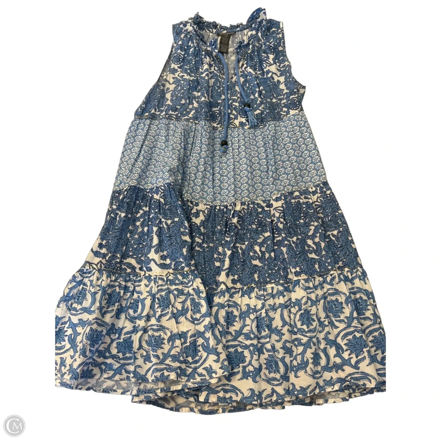 Dress Casual Short By Chelsea And Theodore In Blue & White, Size: L