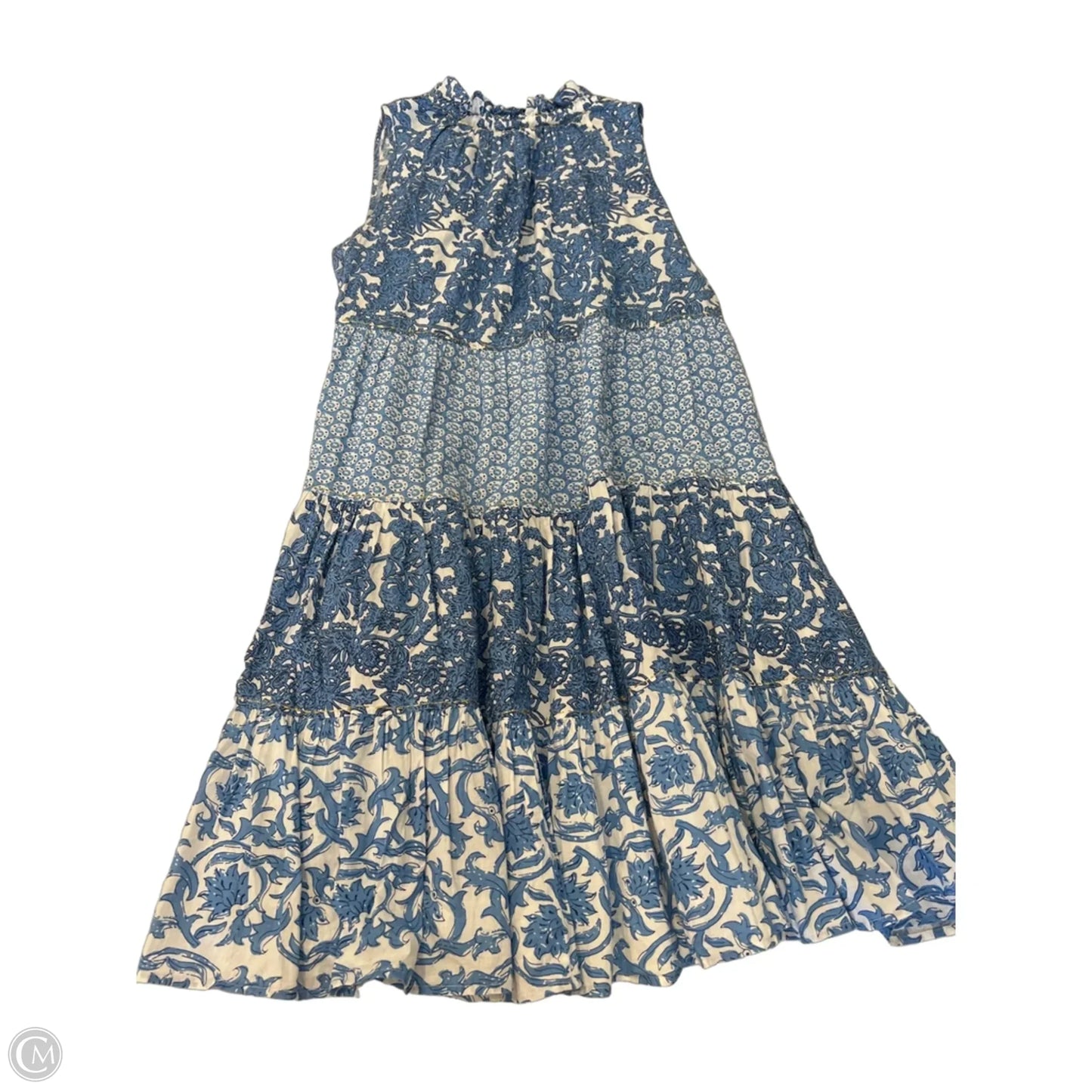 Dress Casual Short By Chelsea And Theodore In Blue & White, Size: L