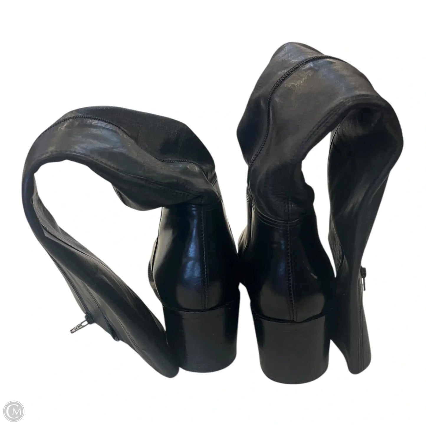 Boots Leather By Etienne Aigner In Black, Size: 8.5