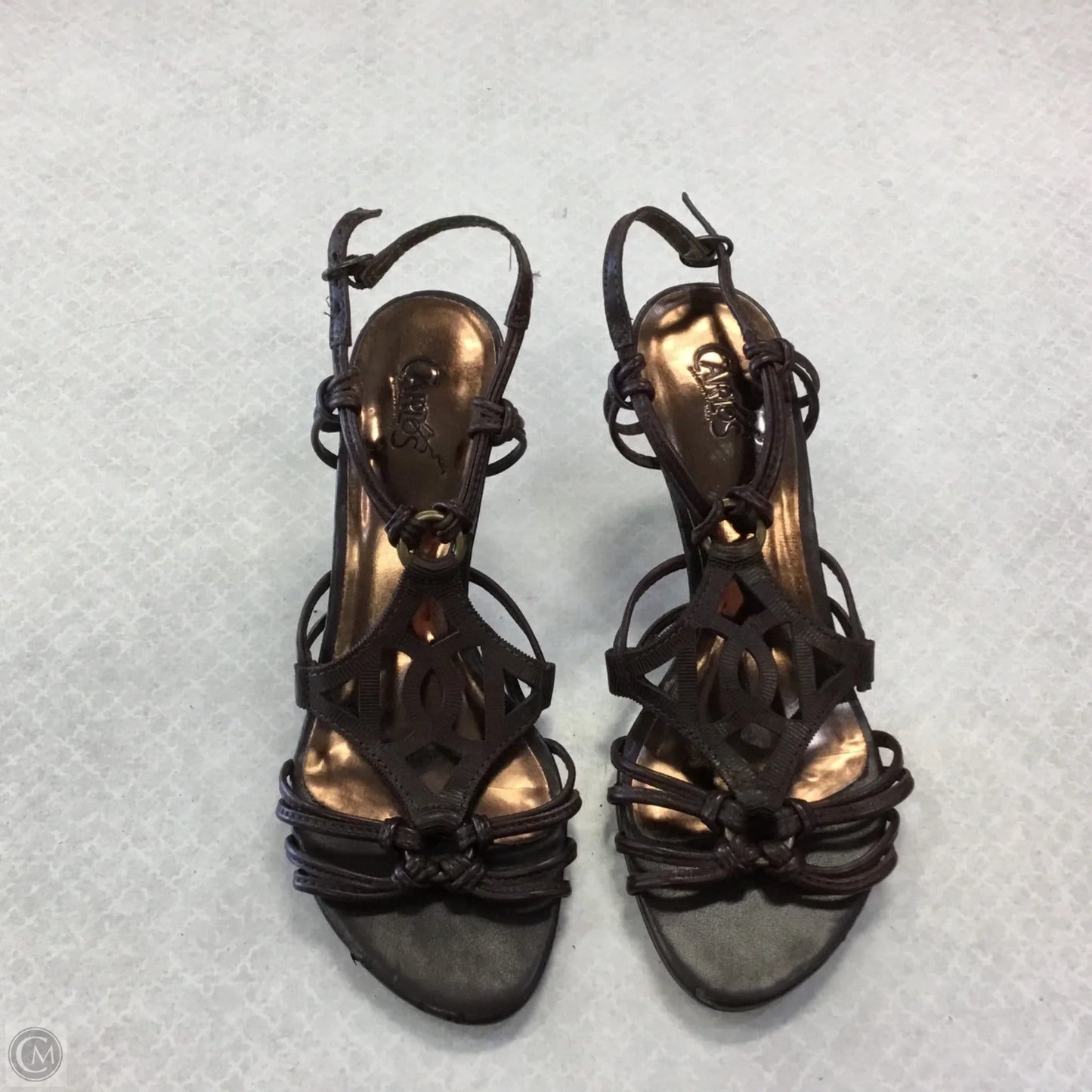 Sandals Heels Stiletto By Carlos By Carlos Santana In Brown, Size: 6