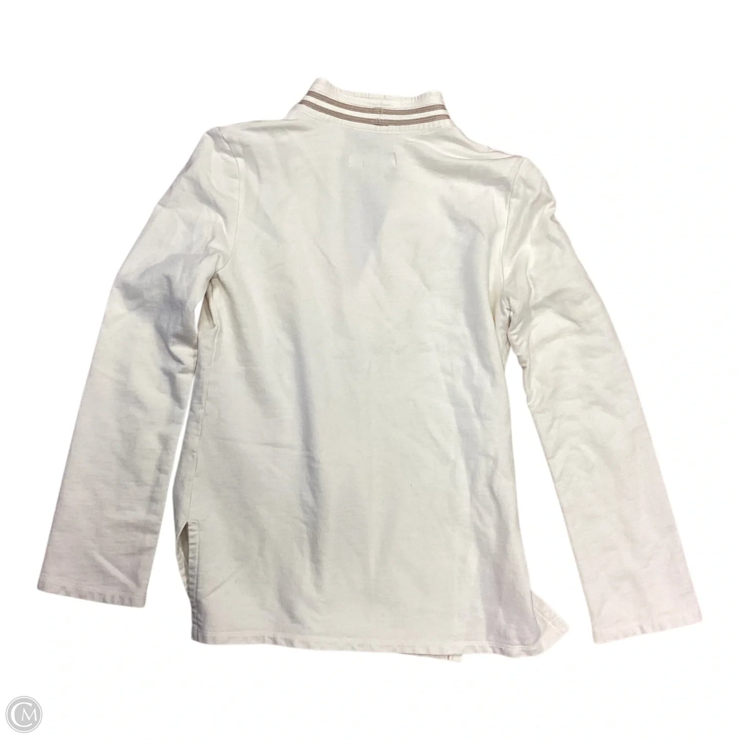 Top Long Sleeve Designer By Michael Kors In Cream & Tan, Size: M