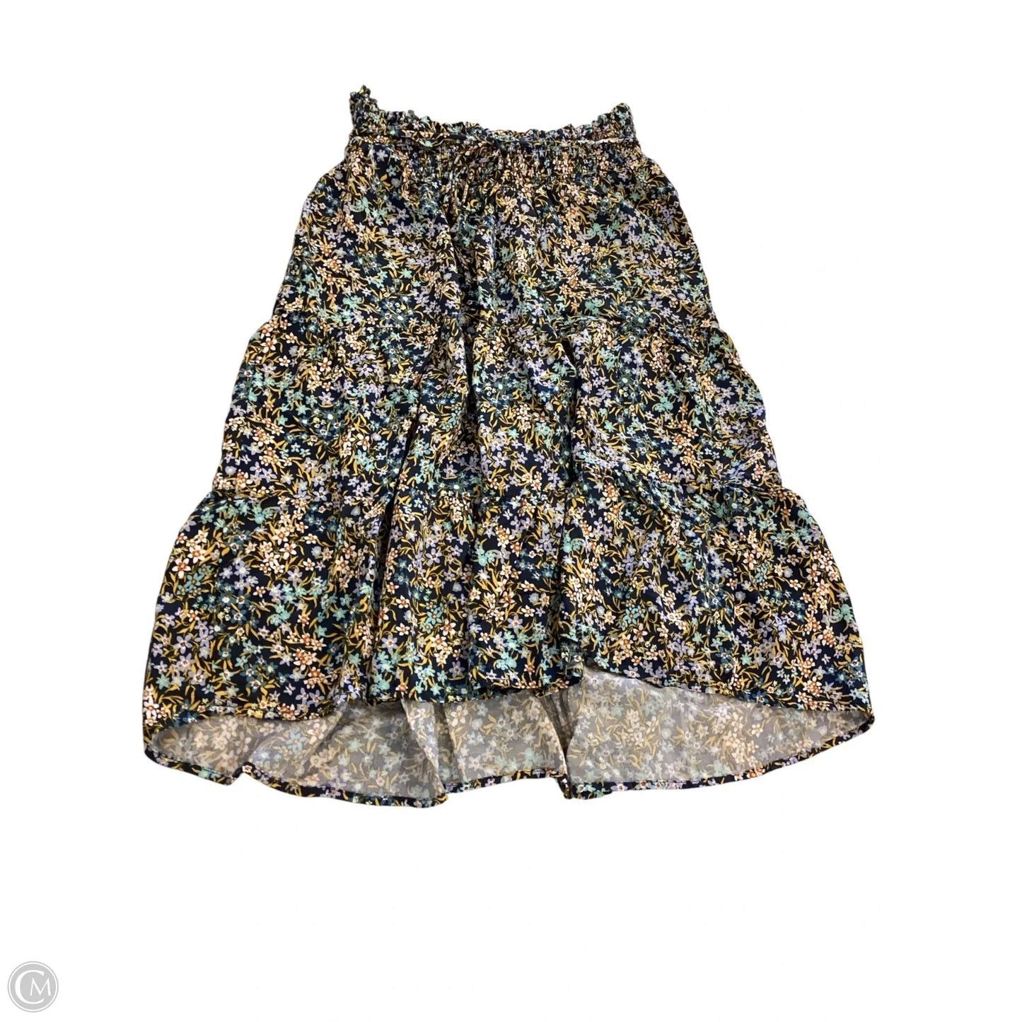 Skirt Midi By Clothes Mentor In Floral Print, Size: L